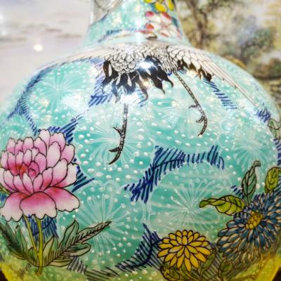 Bình vẽ tay Hoa Hạc
